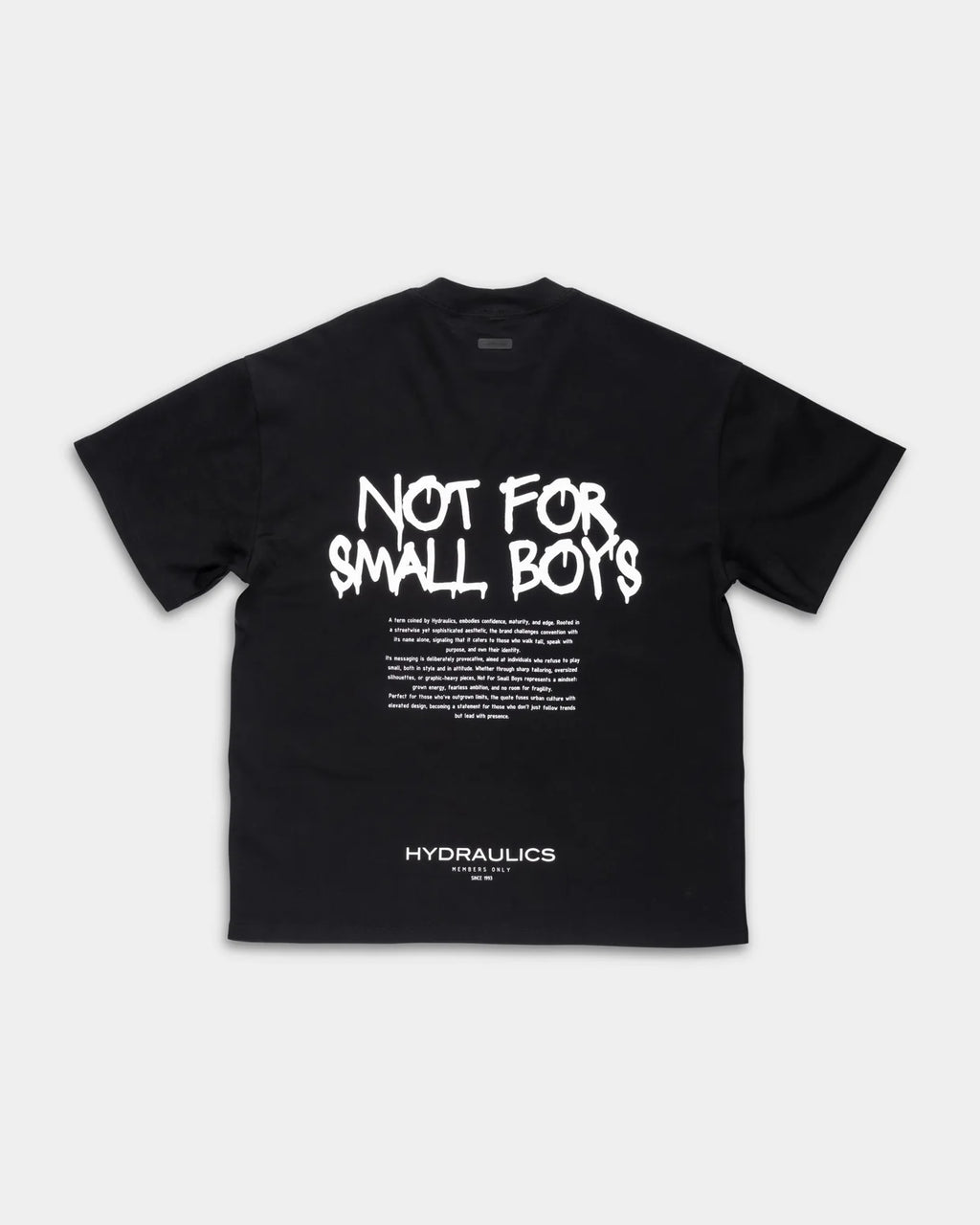 Hydraulics Men's Not For Small Boys V4 Oversized Fit T Shirt Black