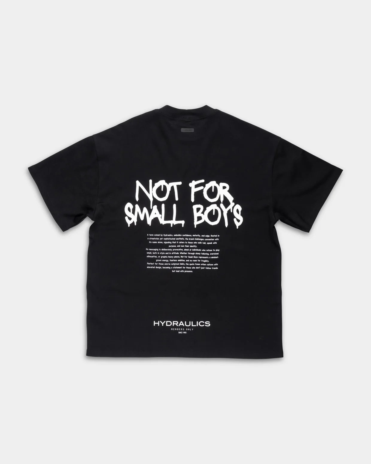 Hydraulics Men's Not For Small Boys V4 Oversized Fit T Shirt Black