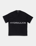 Hydraulics Men's 3D Embroidered Logo Oversized Fit T Shirt Black