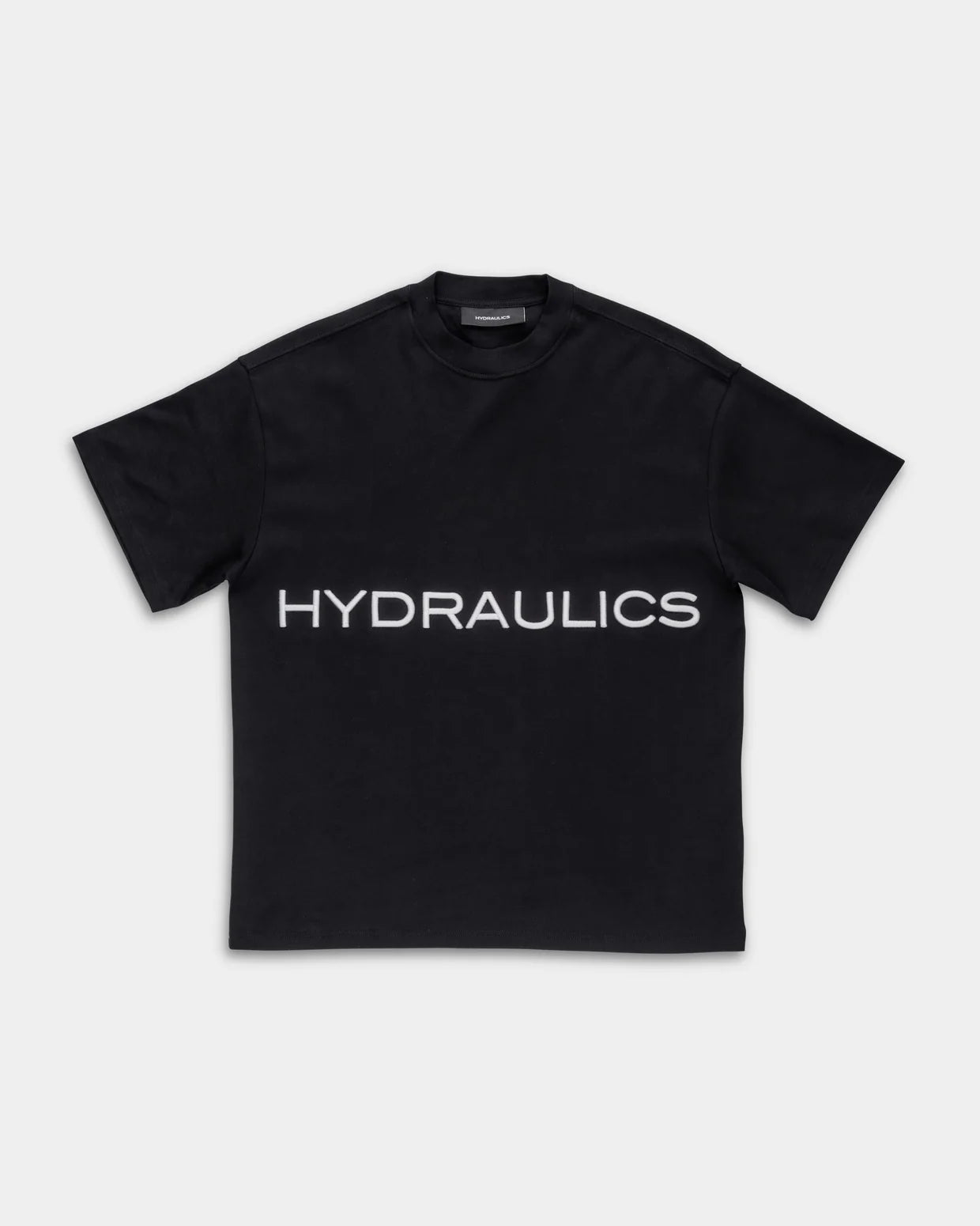 Hydraulics Men's 3D Embroidered Logo Oversized Fit T Shirt Black