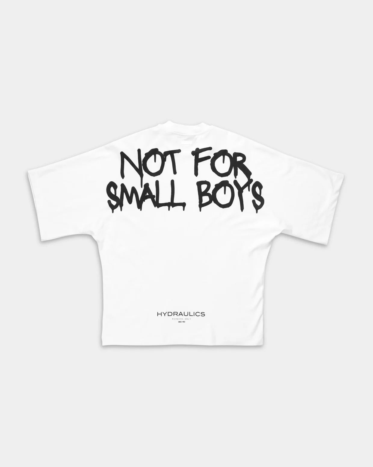 Hydraulics Men's Not For Small Boys Super Oversized T Shirt White