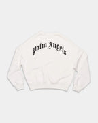 Palm Angels Men's Back Curved Logo Loose Crew