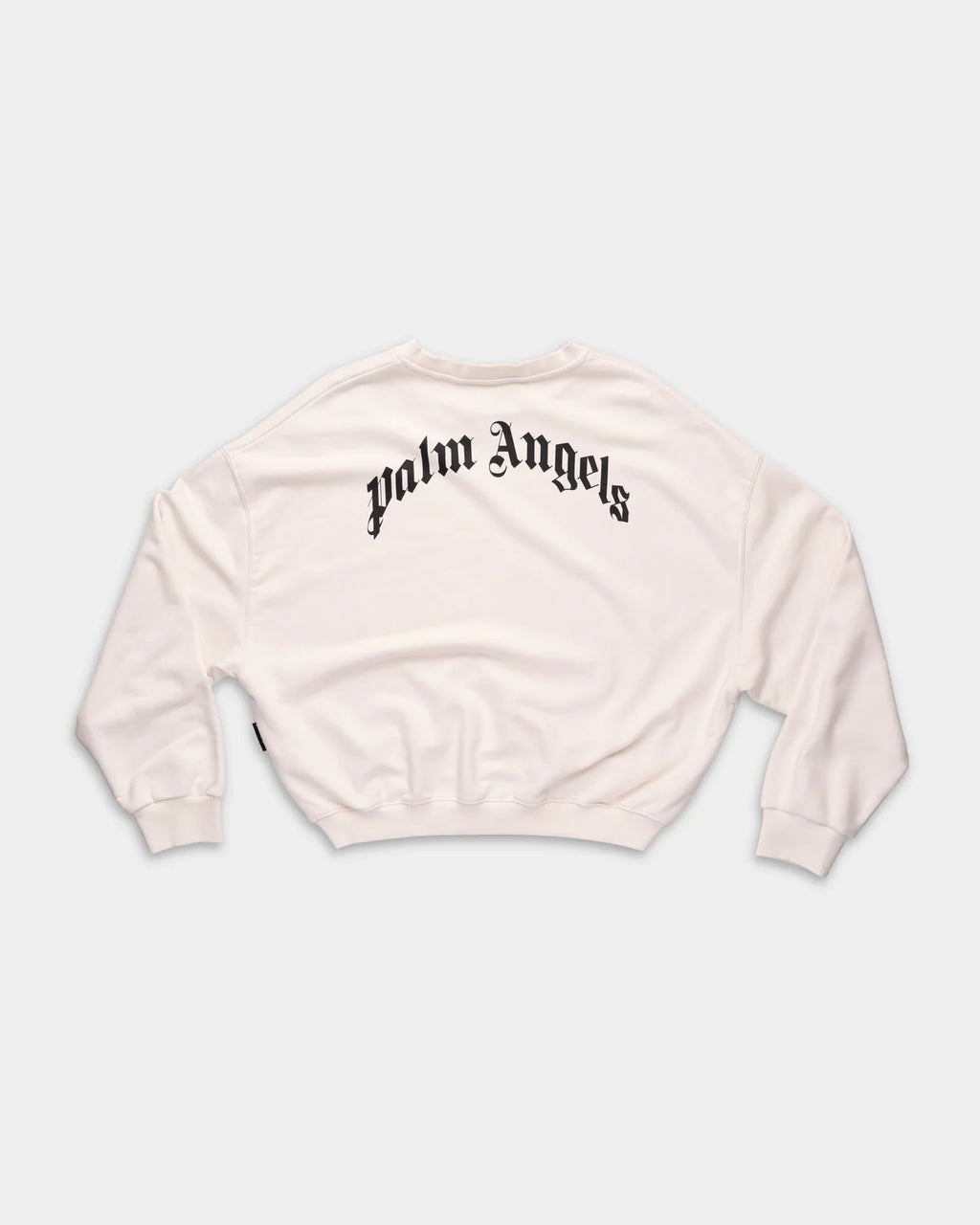Palm Angels Ladies Curved Logo Loose Crop Crew