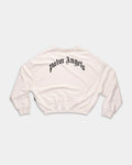 Palm Angels Ladies Curved Logo Loose Crop Crew