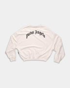 Palm Angels Ladies Curved Logo Loose Crop Crew