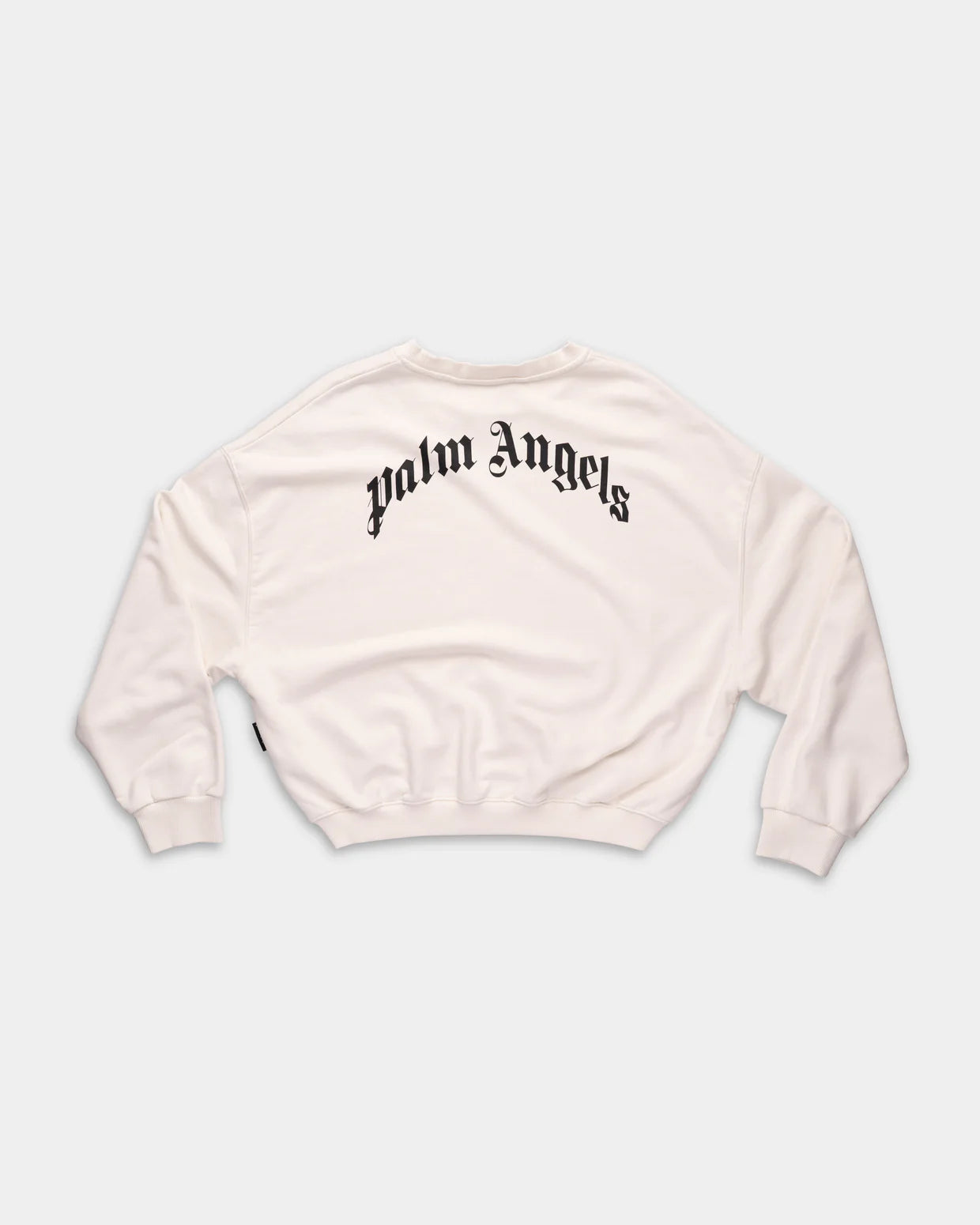 Palm Angels Ladies Curved Logo Loose Crop Crew