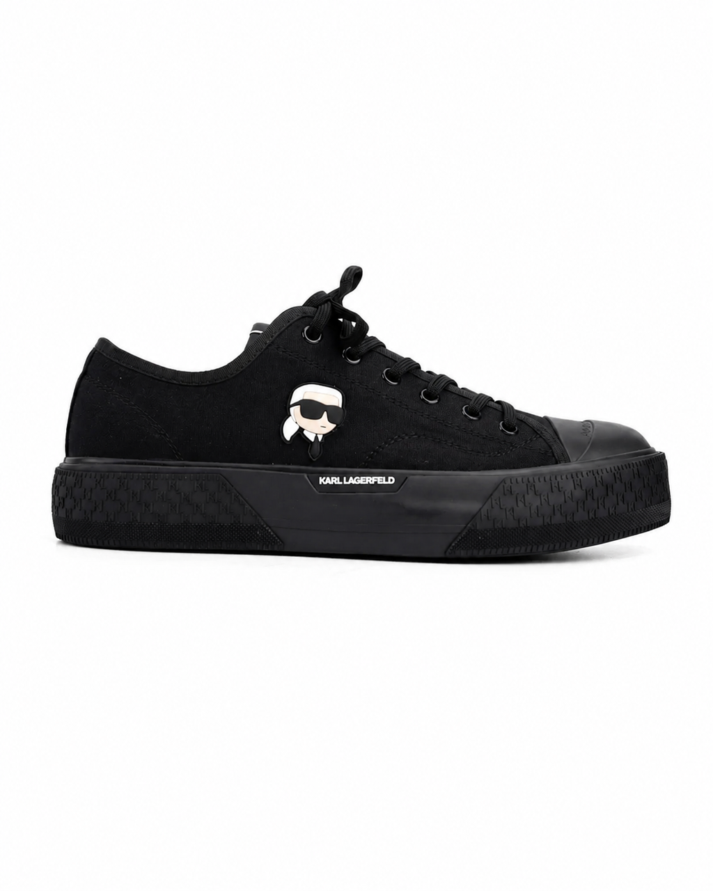 Karl Lagerfeld Men's Kampus Max NFT Lo Cnv Black Canvas Mono
