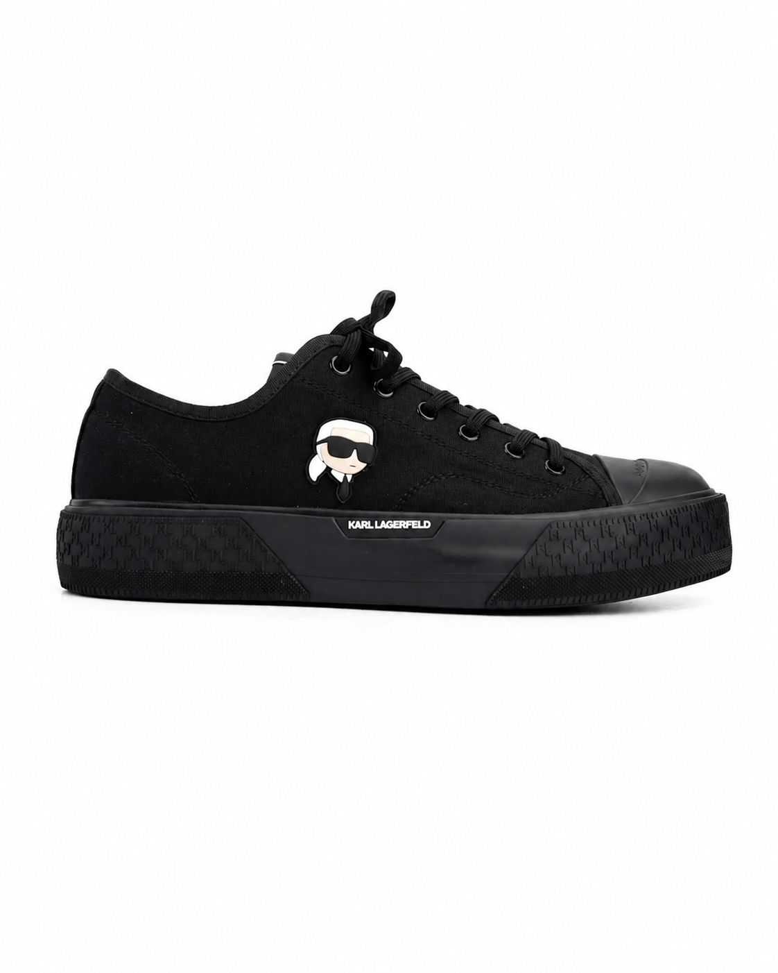 Karl Lagerfeld Men's Kampus Max NFT Lo Cnv Black Canvas Mono