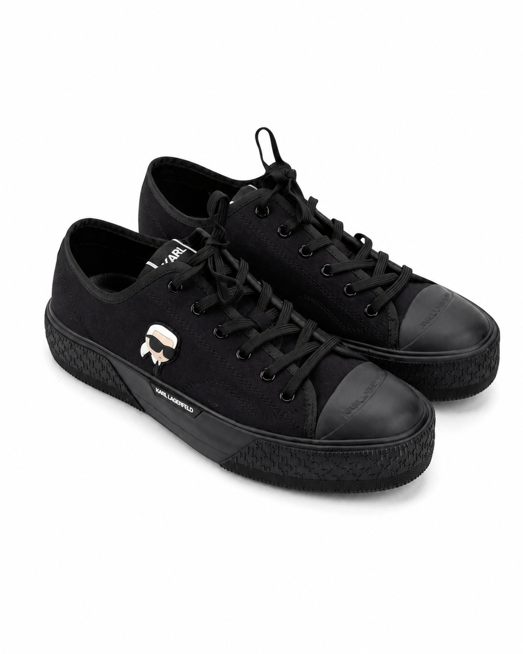 Karl Lagerfeld Men's Kampus Max NFT Lo Cnv Black Canvas Mono