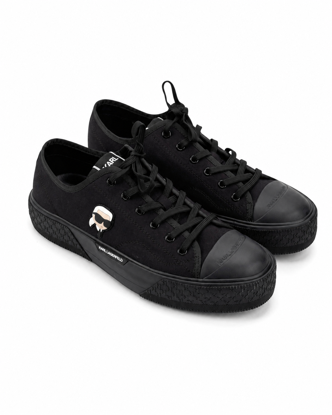 Karl Lagerfeld Men's Kampus Max NFT Lo Cnv Black Canvas Mono