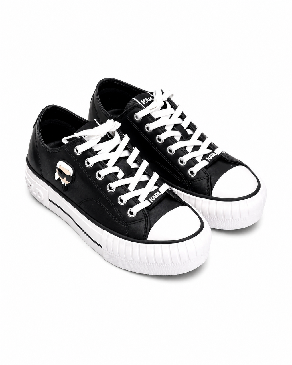 Karl Lagerfeld Ladies Kampus Max NFT Twin Patch Lo Black Lthr KL60425T 000