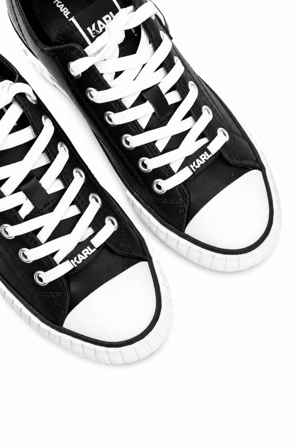 Karl Lagerfeld Ladies Kampus Max NFT Twin Patch Lo Black Lthr KL60425T 000