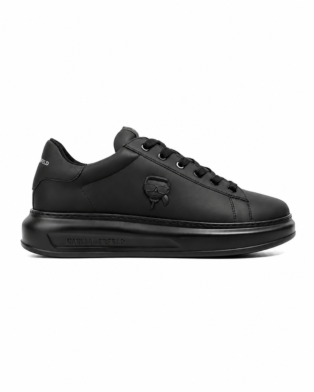 (Core) Karl Lagerfeld Men's Kapri NFT Relief Coated Lo Lace Black Lthr/Mono
