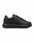 (Core) Karl Lagerfeld Men's Kapri NFT Relief Coated Lo Lace Black Lthr/Mono