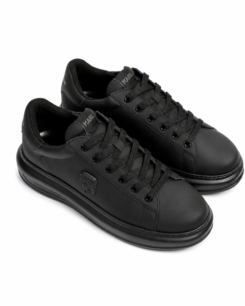 (Core) Karl Lagerfeld Men's Kapri NFT Relief Coated Lo Lace Black Lthr/Mono