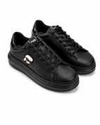 (Core) Karl Lagerfeld Ladies Kapri NFT Lo Lace Black Lthr/Mono KL62530N 00X