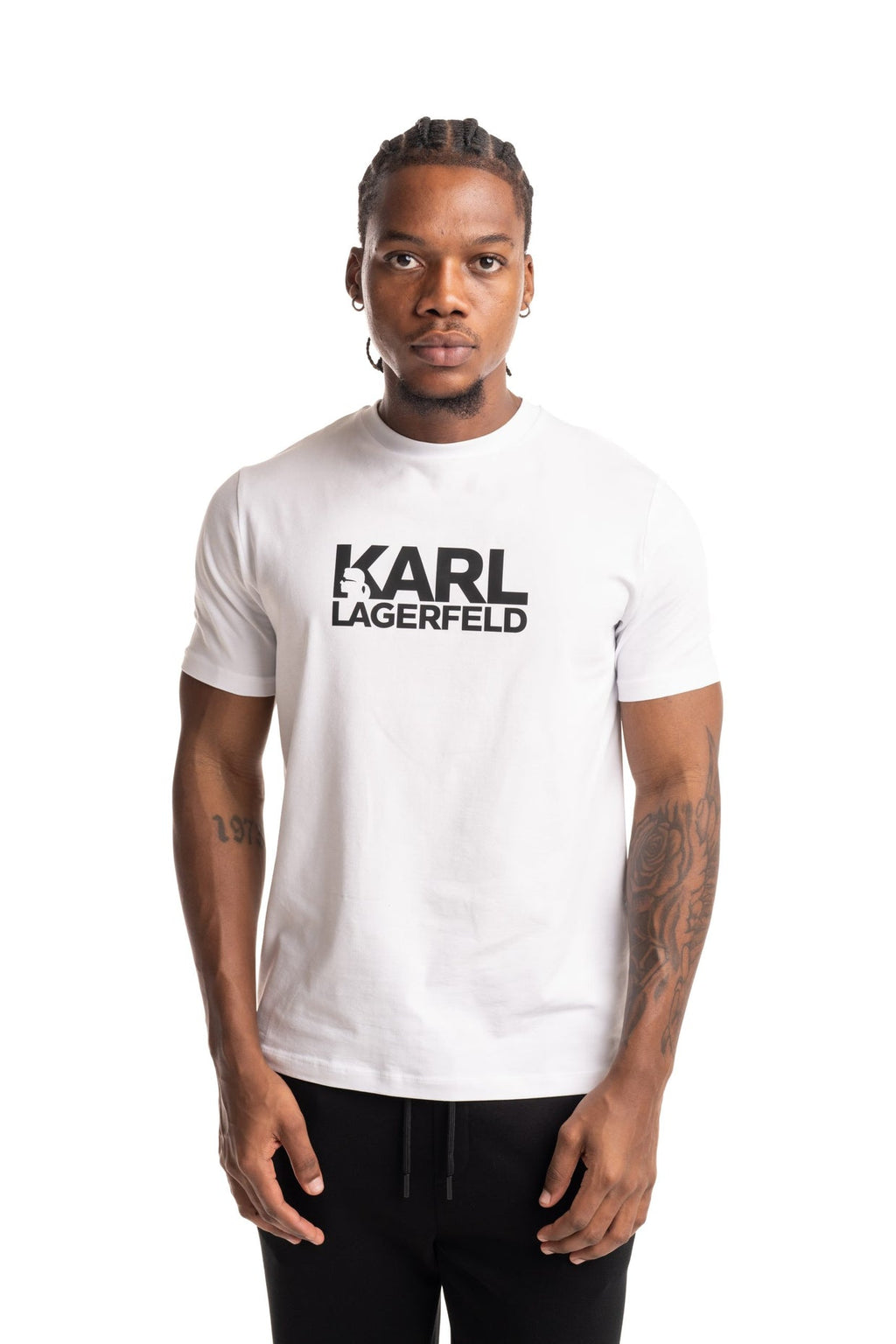 (Core) Karl Lagerfeld Mens Crewneck T Shirt White