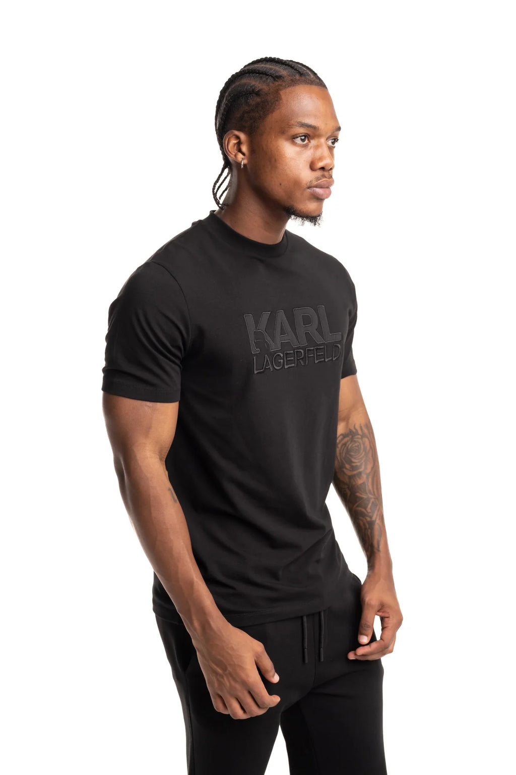 Karl Lagerfeld Mens Crewneck T Shirt Black