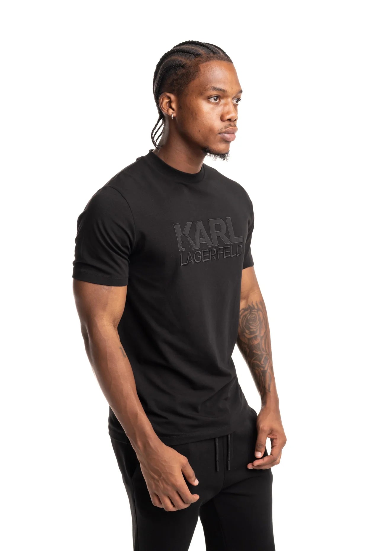 Karl Lagerfeld Mens Crewneck T Shirt Black
