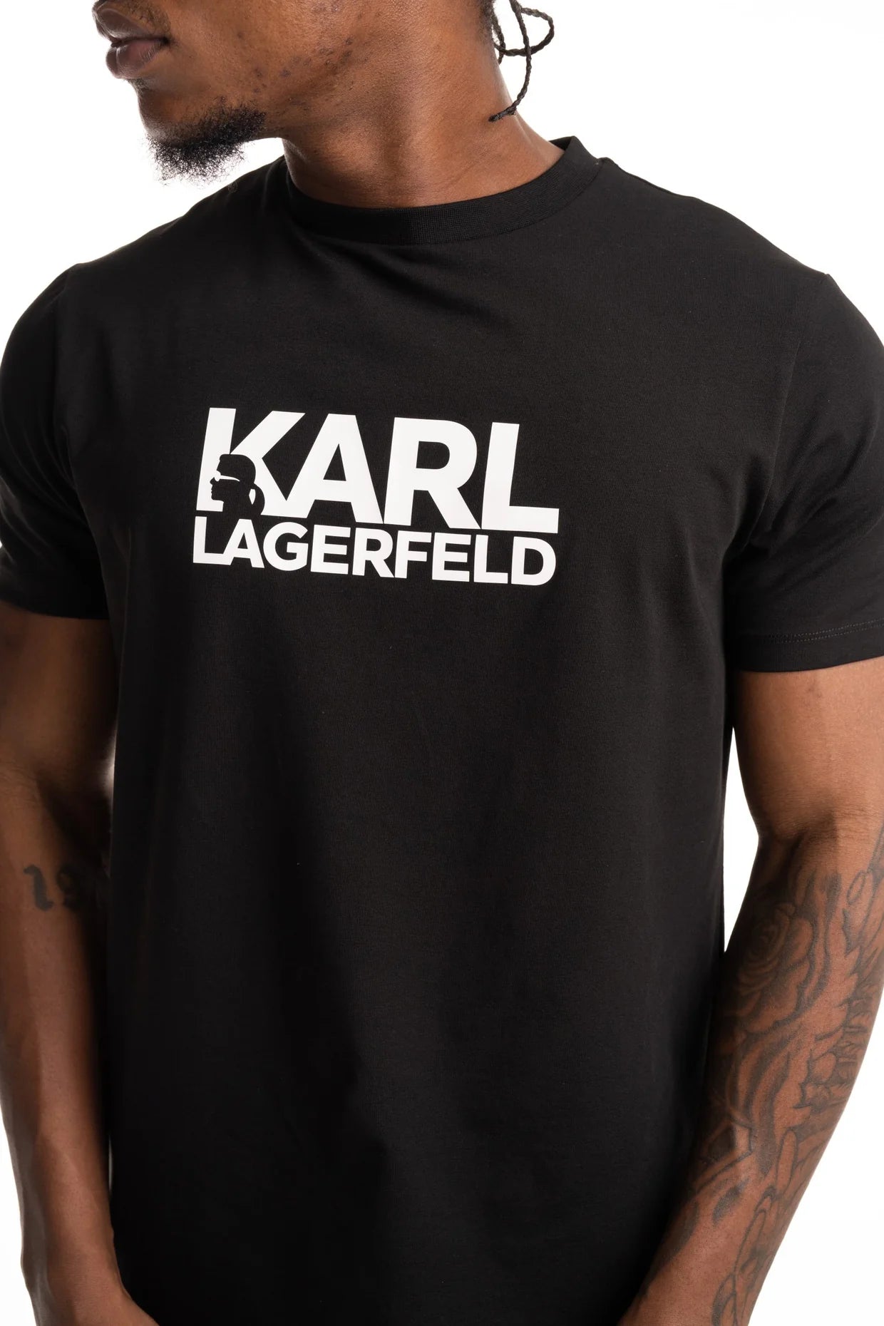 (Core) Karl Lagerfeld Mens Crewneck T Shirt Black