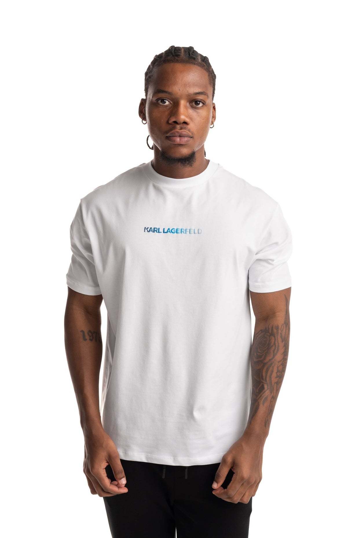 Karl Lagerfeld Mens Crewneck T Shirt White