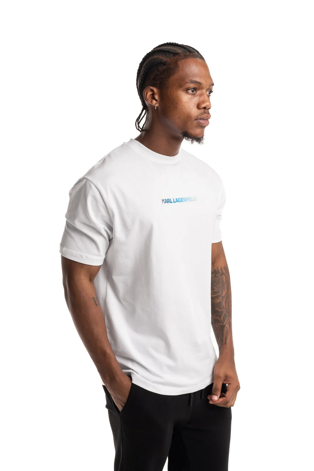 Karl Lagerfeld Mens Crewneck T Shirt White