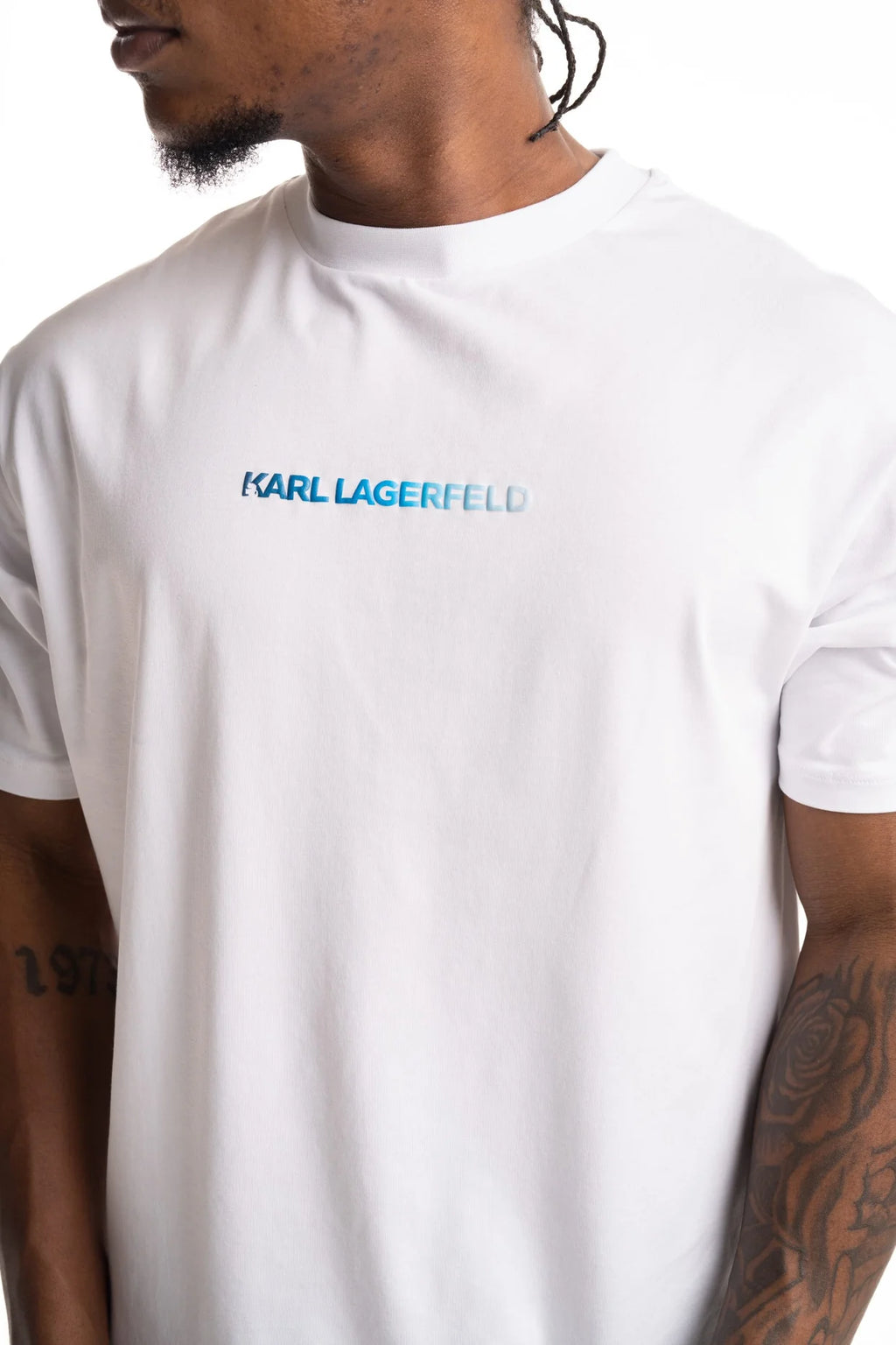 Karl Lagerfeld Mens Crewneck T Shirt White
