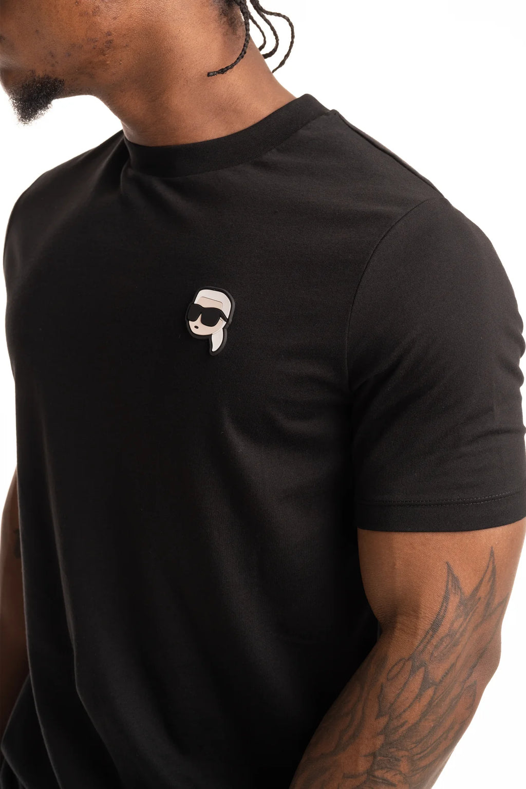 (Core) Karl Lagerfeld Men's T Shirt Crewneck Black