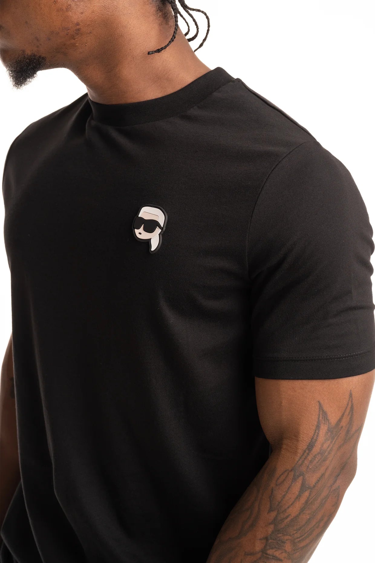 (Core) Karl Lagerfeld Men's T Shirt Crewneck Black