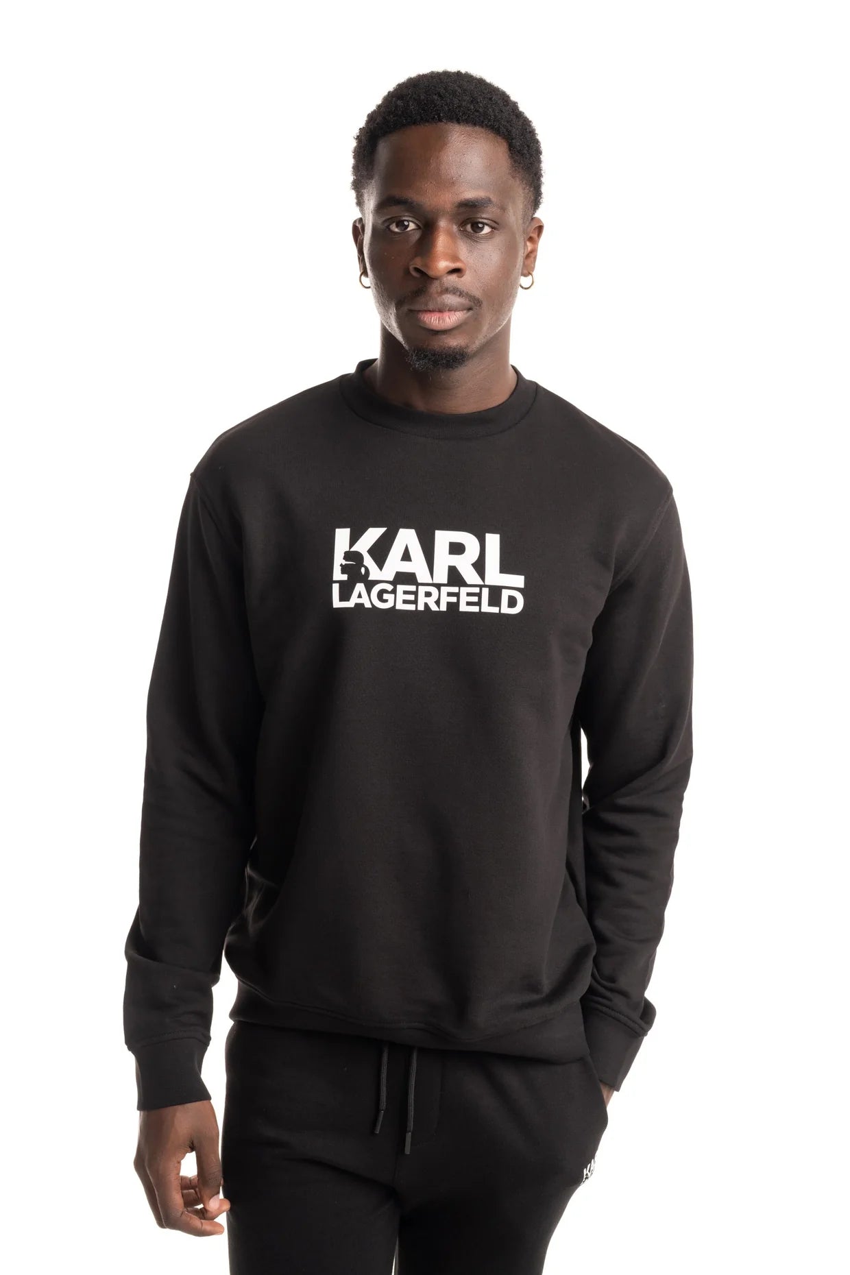 (Core) Karl Lagerfeld Mens Crewneck Sweater Black