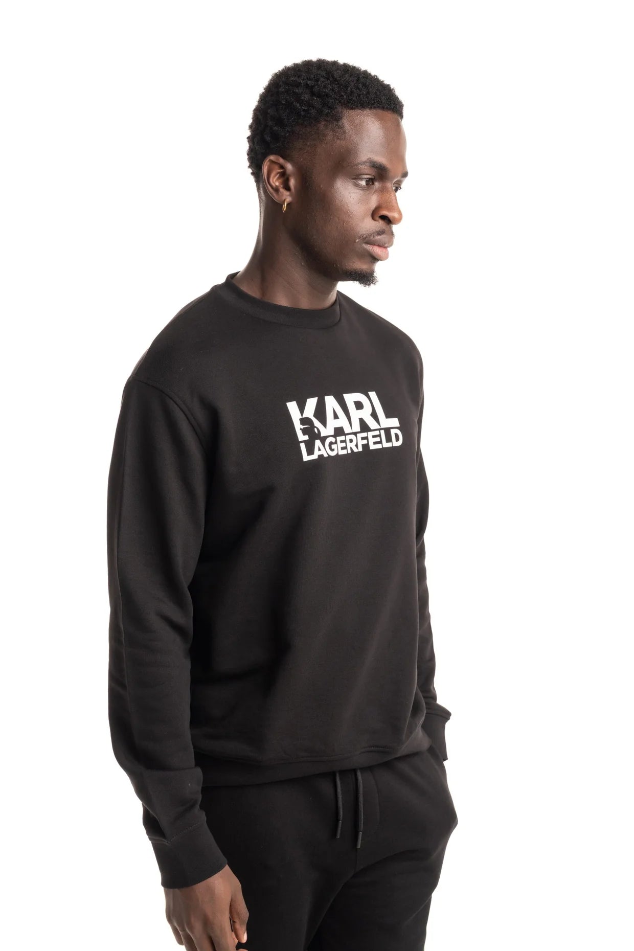 (Core) Karl Lagerfeld Mens Crewneck Sweater Black