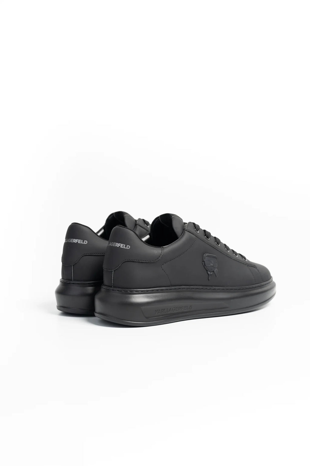 (Core) Karl Lagerfeld Men's Kapri NFT Relief Coated Lo Lace Black Lthr/Mono