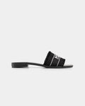 Karl Lagerfeld Ladies Skoot II Border Slide Black Canvas KL80411 900