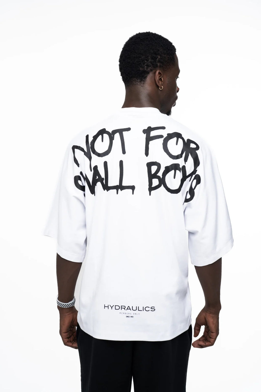 Hydraulics Men's Not For Small Boys Super Oversized T Shirt White