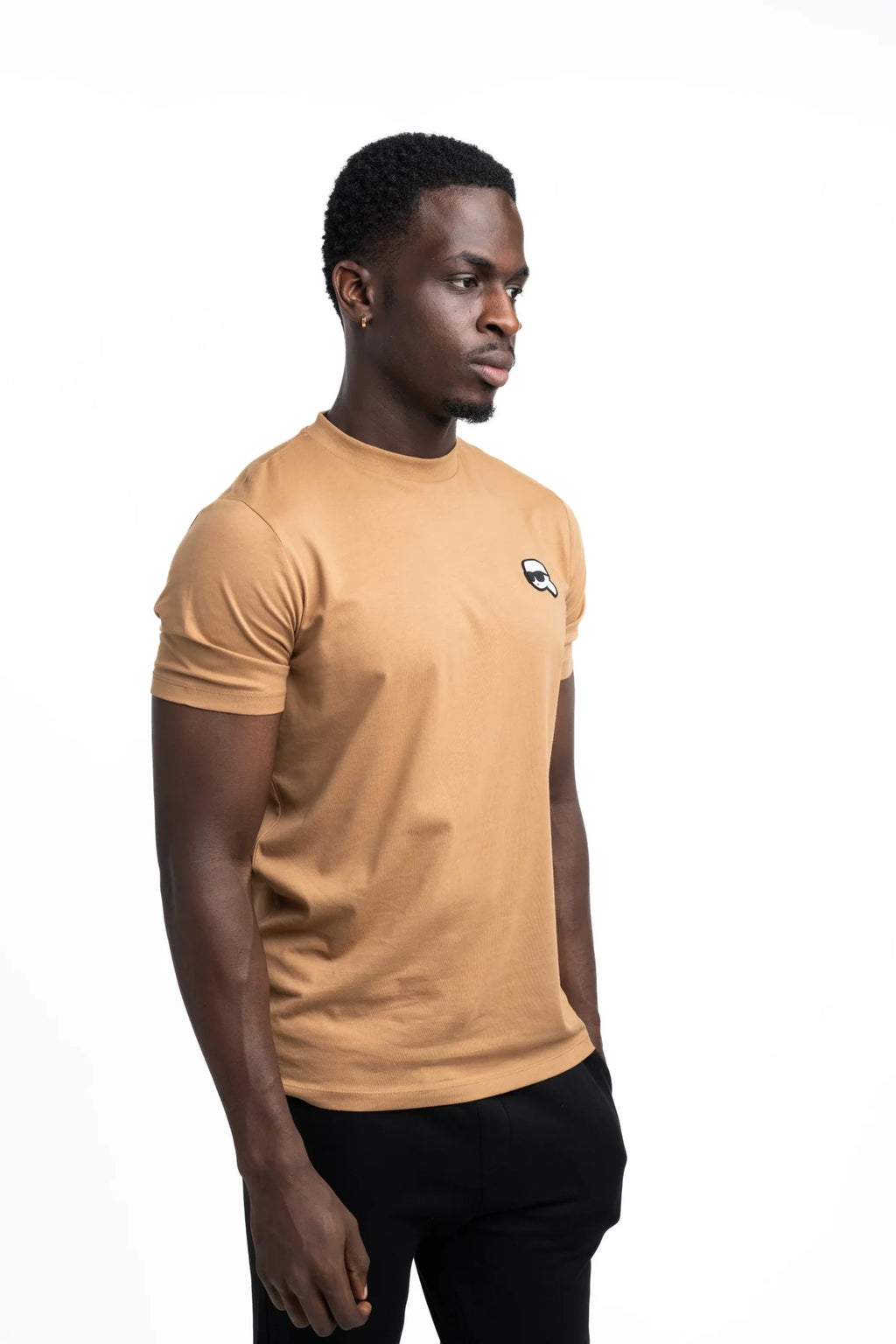 (Core) Karl Lagerfeld Men's T Shirt Crewneck Camel