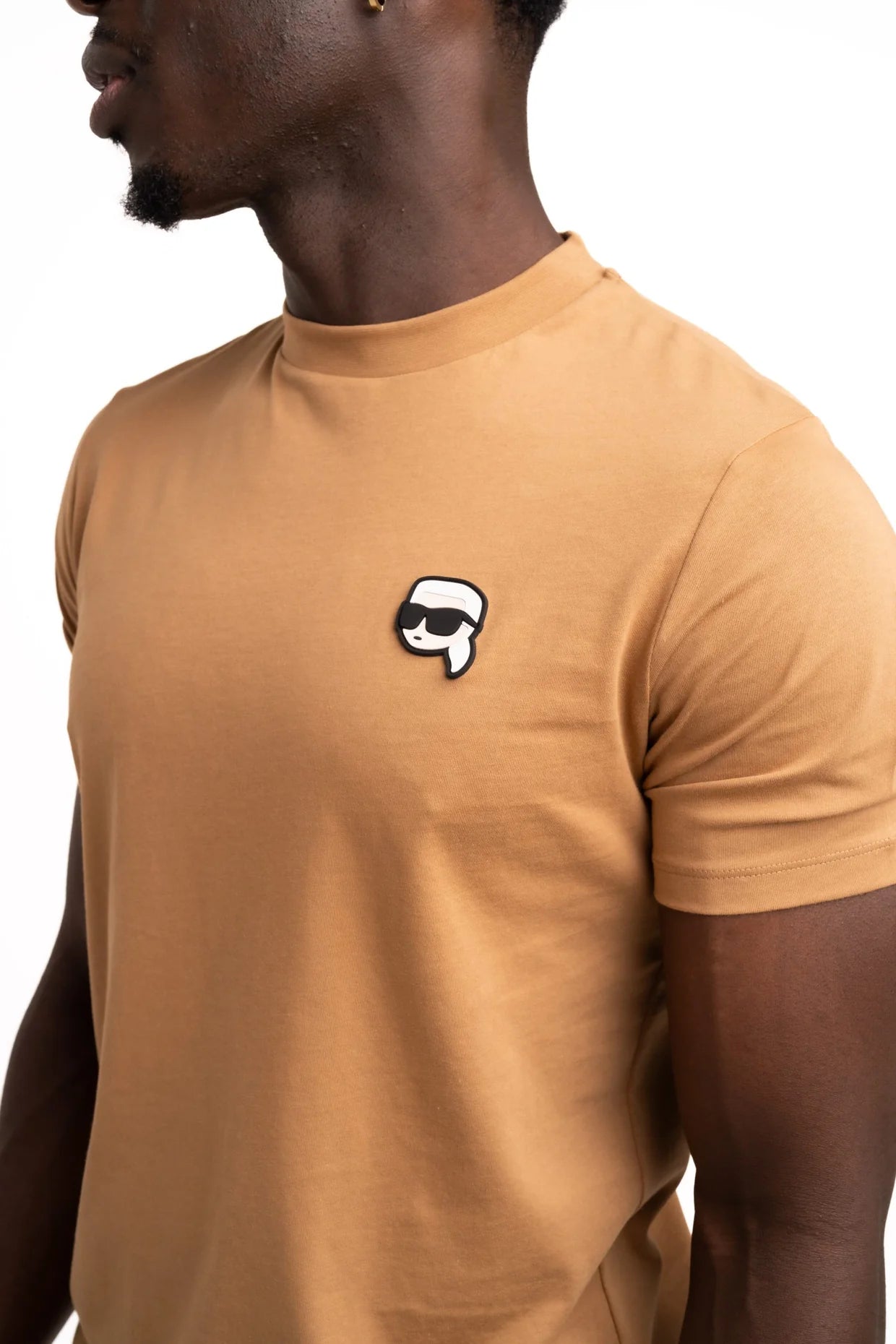 (Core) Karl Lagerfeld Men's T Shirt Crewneck Camel