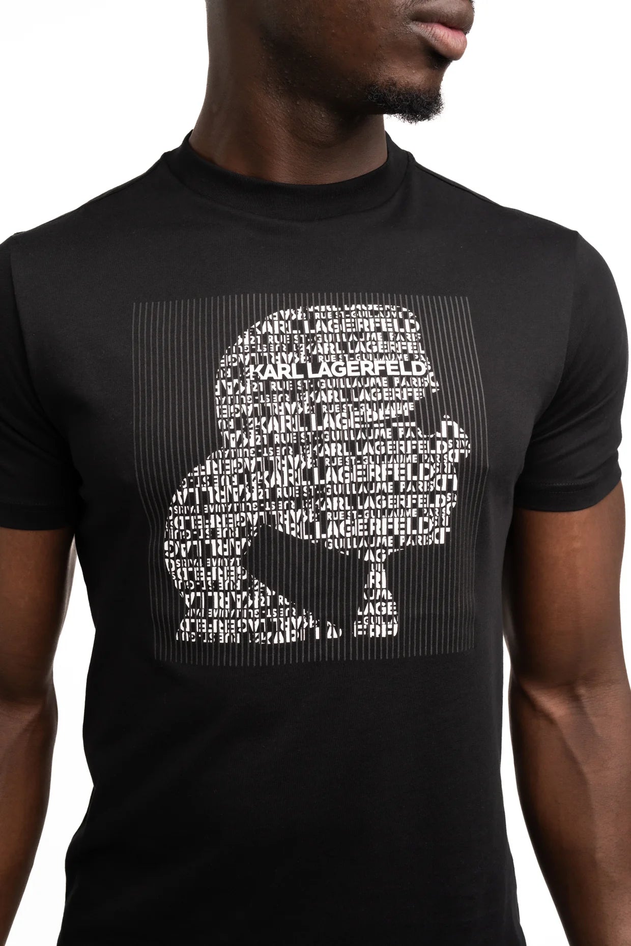 Karl Lagerfeld Men's T Shirt Crewneck Black