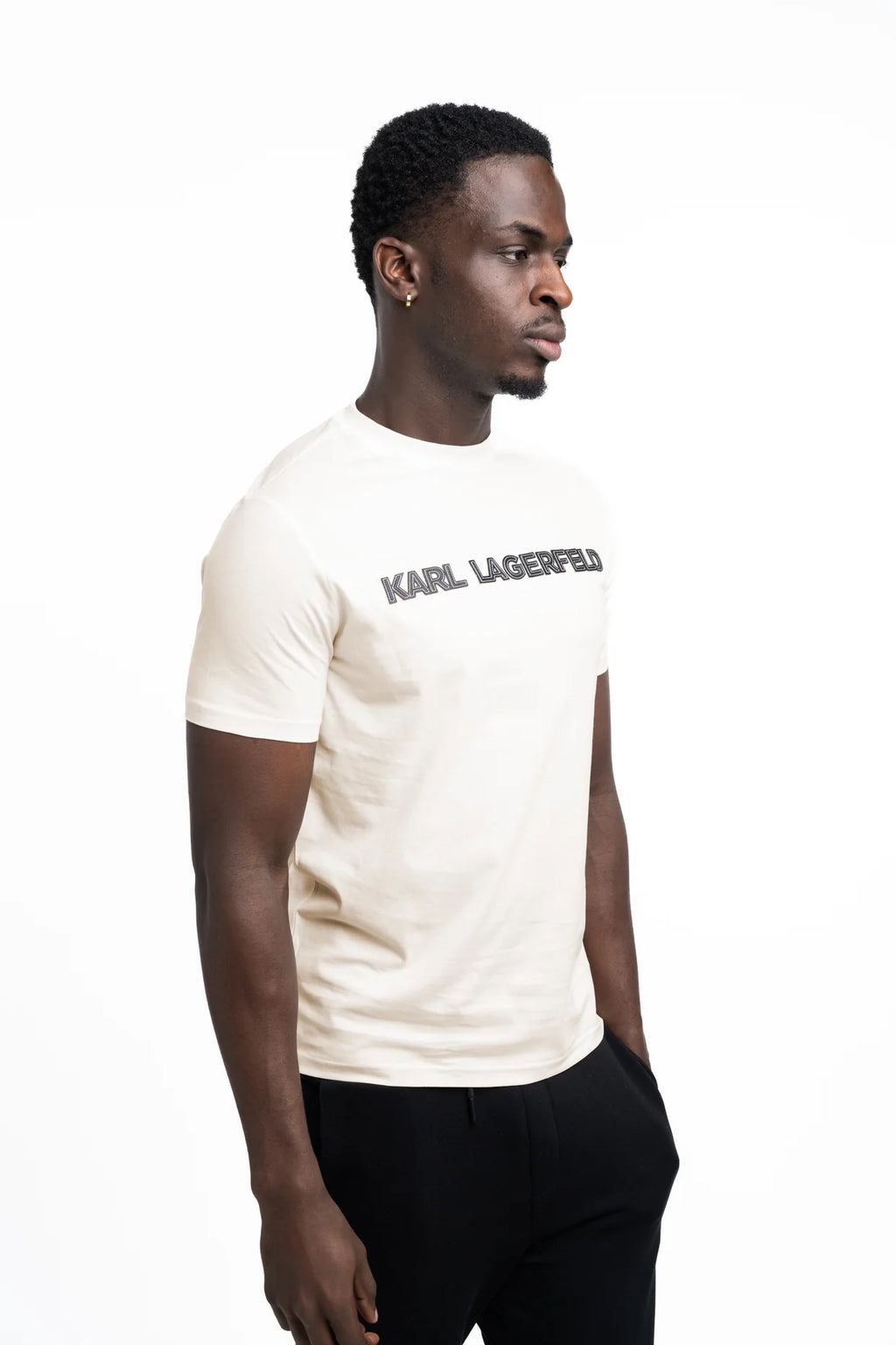 Karl Lagerfeld Men's T Shirt Crewneck Champagne