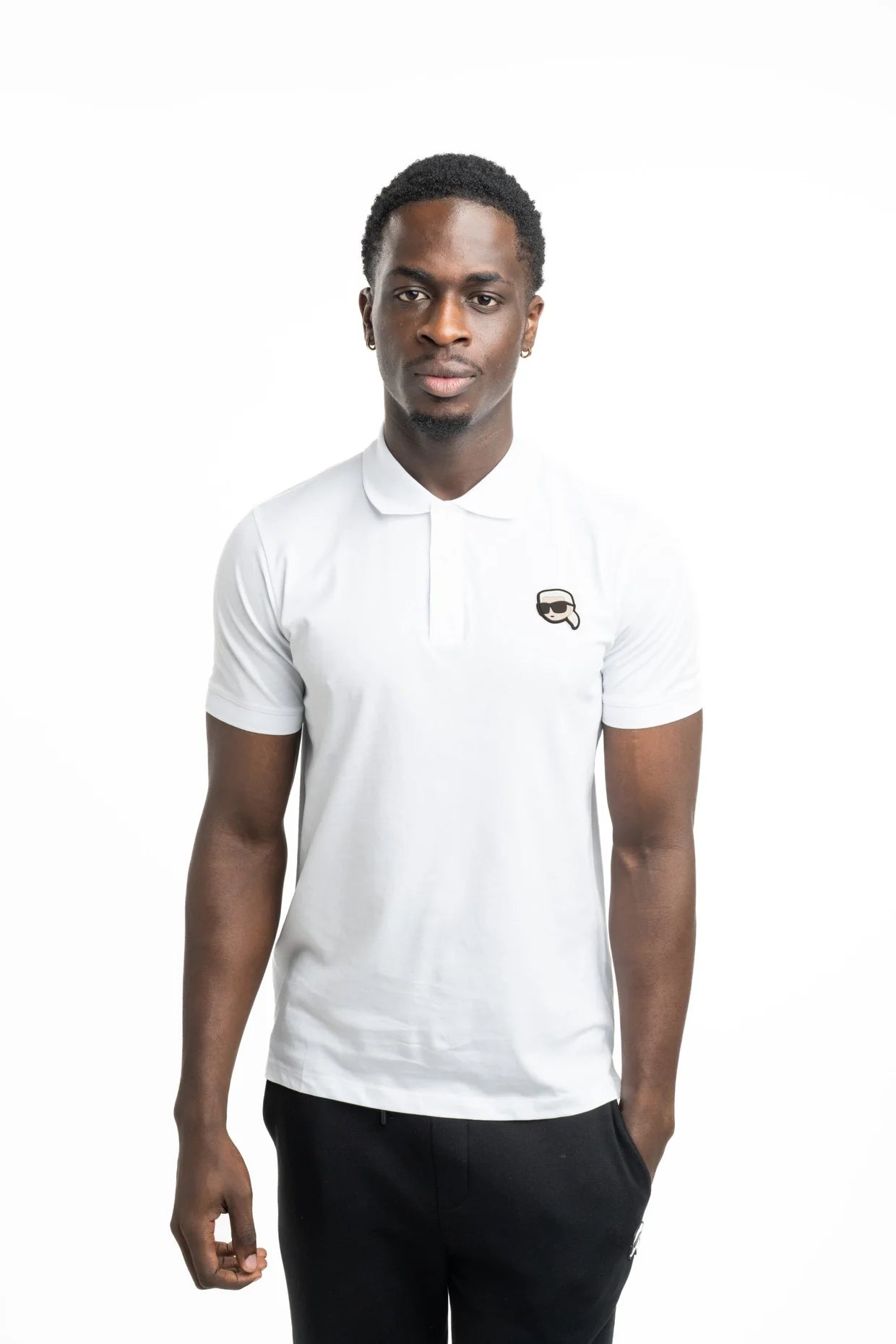 (Core) Karl Lagerfeld Men's Polo White