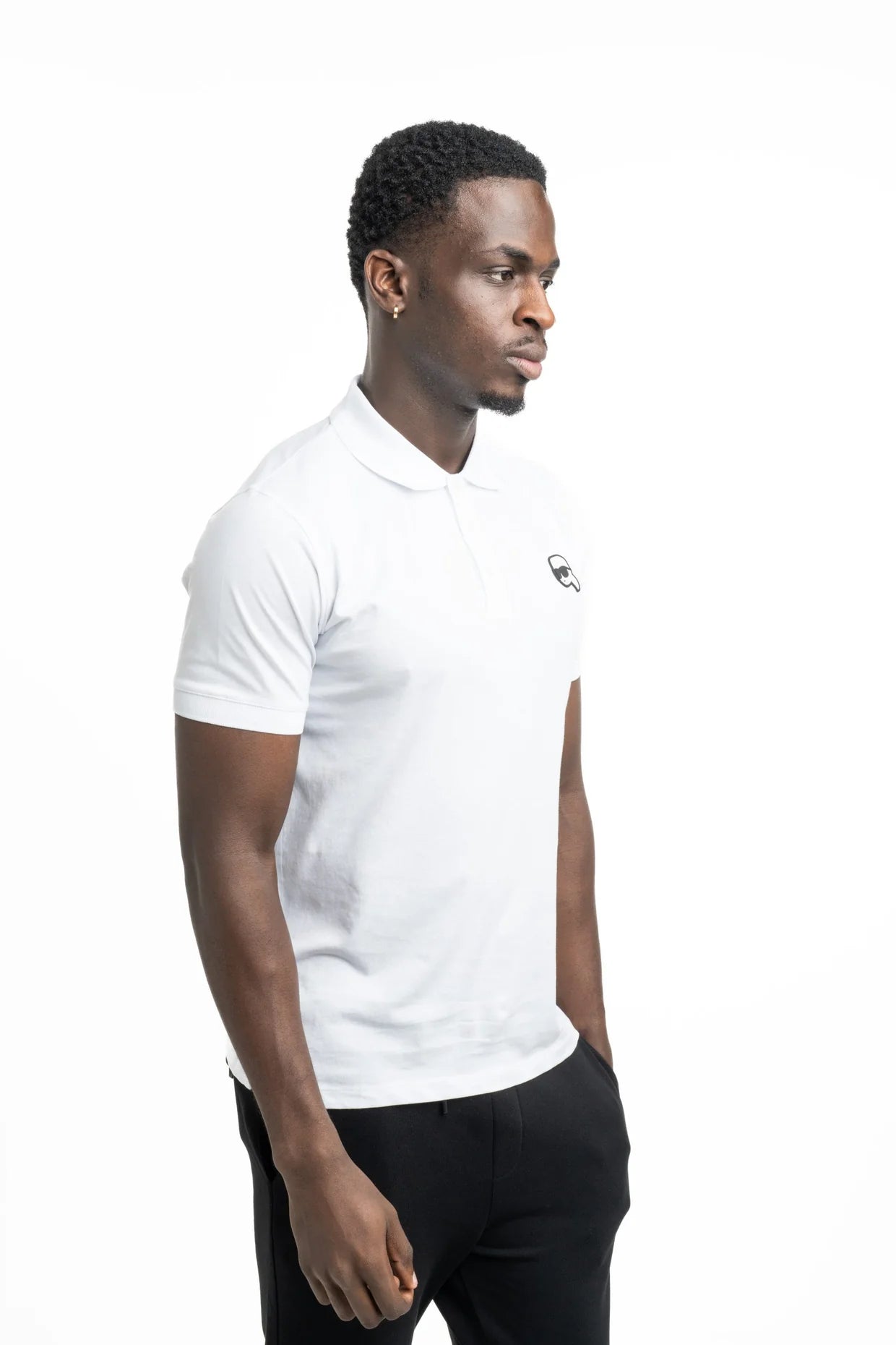 (Core) Karl Lagerfeld Men's Polo White