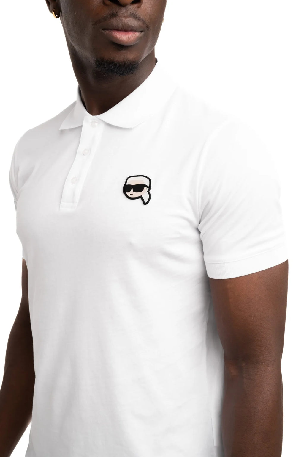 (Core) Karl Lagerfeld Men's Polo White