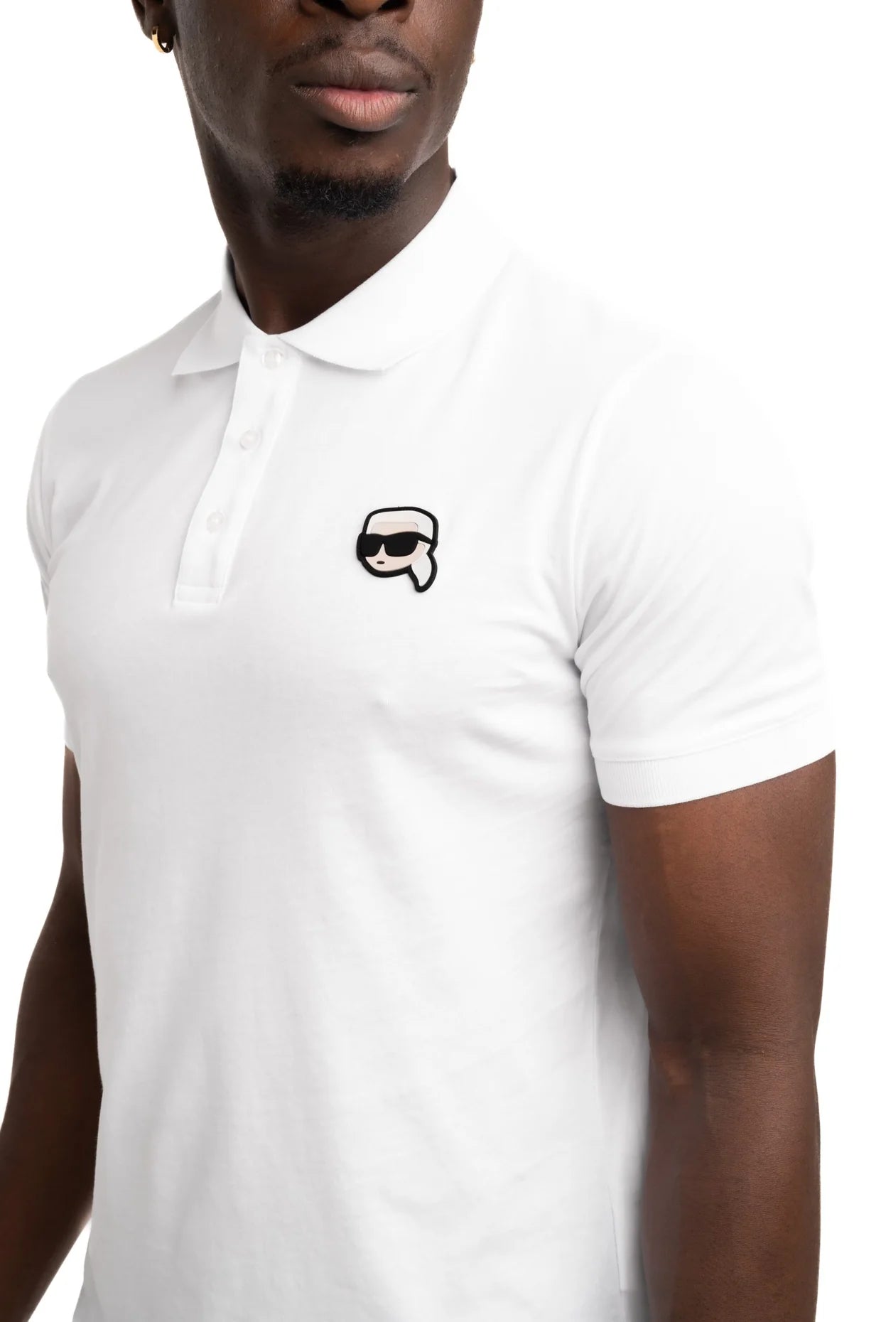 (Core) Karl Lagerfeld Men's Polo White