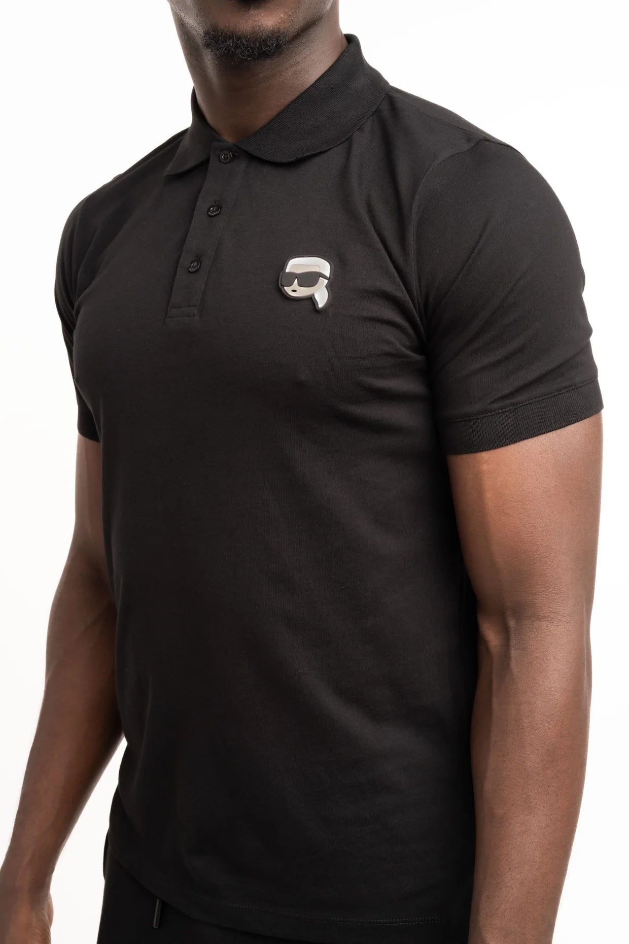 (Core) Karl Lagerfeld Men's Polo Black