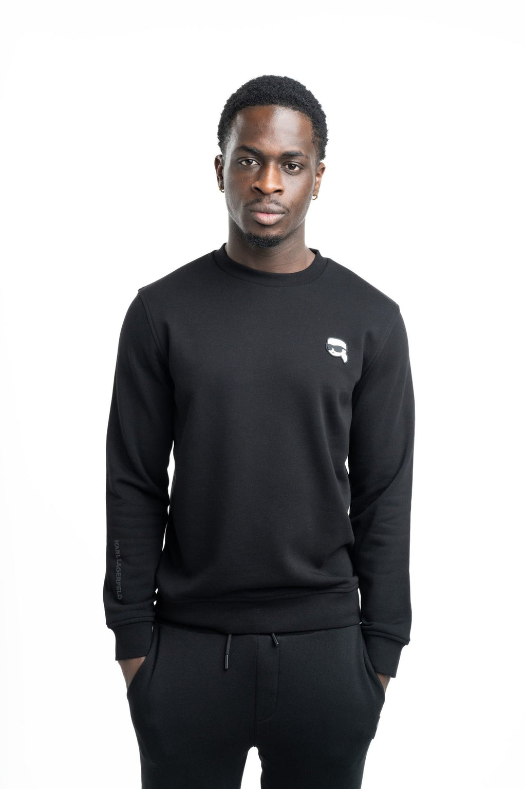 (Core) Karl Lagerfeld Men's Sweat Crewneck Black