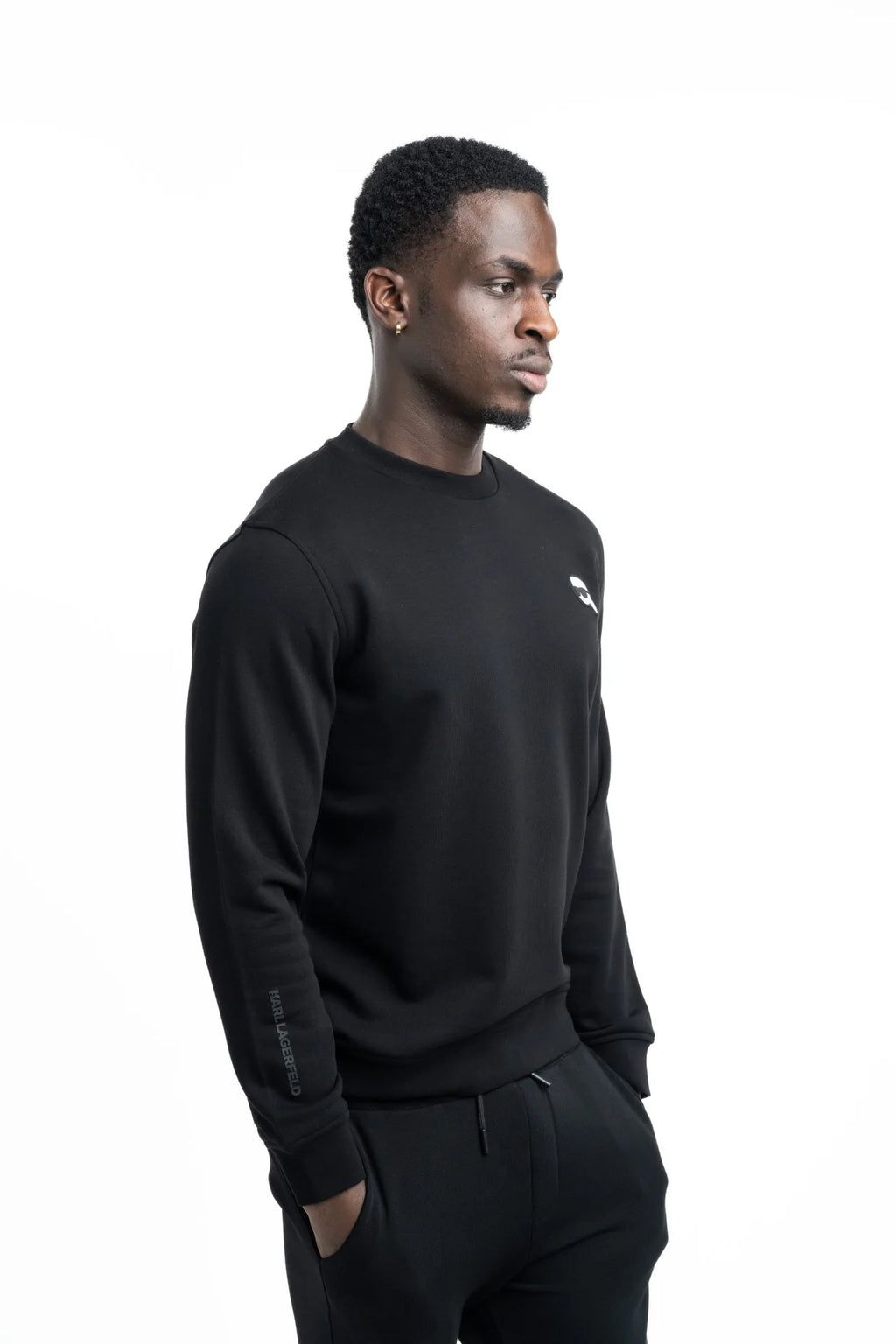 (Core) Karl Lagerfeld Men's Sweat Crewneck Black