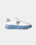 Karl Lagerfeld Men's Kapri NFT Metalik Lo Lace White Lthr w/Blue