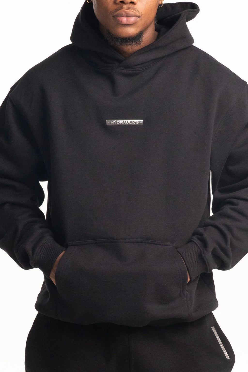 Hydraulics Steel Badge Hoodie Black