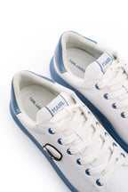 Karl Lagerfeld Men's Kapri NFT Metalik Lo Lace White Lthr w/Blue