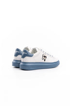 Karl Lagerfeld Men's Kapri NFT Metalik Lo Lace White Lthr w/Blue
