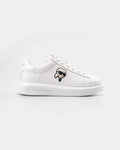 (Core) Karl Lagerfeld Men's Kapri NFT Lo Lace White Lthr/Mono Sneaker KL52530N 01W